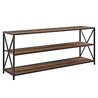 Algopix Similar Product 4 - Walker Edison 2 Shelf Industrial Wood