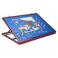  Newverest Jigsaw Puzzle Mat Roll Up, Saver Pad 46” x 26”  Portable Keeper Up to 1500 pieces with Non-Slip Rubber Bottom and Smooth  Polyester Top + 3 Puzzle Sorting Trays and