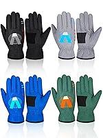 Algopix Similar Product 3 - 4 Pairs Kids Winter Gloves Waterproof