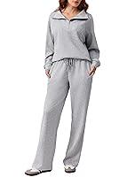 Algopix Similar Product 2 - PINSPARK Womens Sweatsuits 2 Piece Set