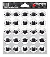 Algopix Similar Product 16 - Award Decals Football Black on Clear