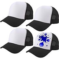 Algopix Similar Product 11 - 4 Pack DIY Blank Trucker Cap Mesh