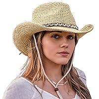 Algopix Similar Product 5 - Straw Cowboy Hats for Women and Men