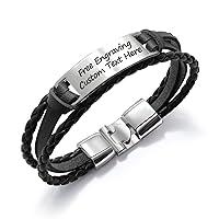Algopix Similar Product 2 - GAGAFEEL Leather Cuff Bracelet Braided
