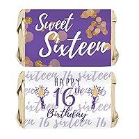 Algopix Similar Product 12 - Purple and Gold Sweet Sixteen 16th