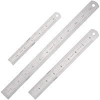 Algopix Similar Product 6 - Elisel 3 PCS Stainless Steel Ruler Set