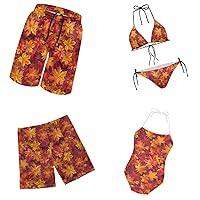 Algopix Similar Product 12 - POLERO Maple Bathing Suits for Family