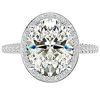 Algopix Similar Product 15 - RINGJEWEL 400 Ct VVS1 Near White Oval