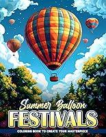 Algopix Similar Product 5 - Summer Balloon Festivals Coloring Book