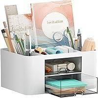 Algopix Similar Product 11 - Marbrasse Pen Organizer with 2 Drawer