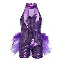 Algopix Similar Product 1 - QinCiao Kids Girls Sequined HipHop