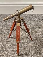 Algopix Similar Product 2 - Antique Telescope with Brass Tripod