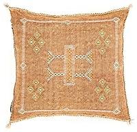 Algopix Similar Product 3 - Moroccan brown cactus silk pillow