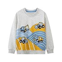 Algopix Similar Product 1 - HILEELANG Toddler Boy Sweatshirts Gray