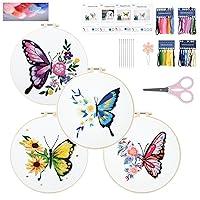 Algopix Similar Product 1 - Enkor 4 Sets Embroidery Kit for