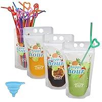 Algopix Similar Product 11 - 100 Pcs Zipper Plastic Pouches Drink