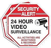 Algopix Similar Product 9 - Video Surveillance Signs 2 Pack 12 x