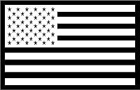 Algopix Similar Product 10 - American Flag BlackWhite Decal Sticker
