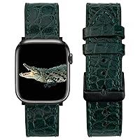 Algopix Similar Product 5 - Green Crocodile Leather Band Compatible