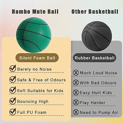 Indoor Silent Basketball Children Training Bouncing Mute Ball 24cm