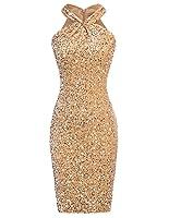 Algopix Similar Product 17 - GRACE KARIN Women Gold Dress Sparkly