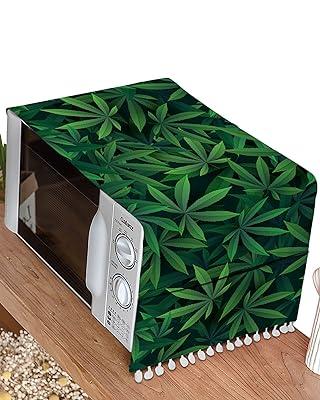Best Deal for Microwave Oven Dust-Proof Cover 12x35in Green Marijuana