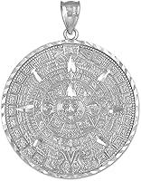 Algopix Similar Product 17 - 925 Sterling Silver Round Aztec Mayan
