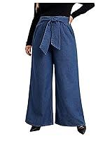 Algopix Similar Product 2 - BEAUDRM Womens Plus Size Wide Leg