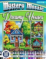 Algopix Similar Product 17 - Dreamy Houses Mystery Mosaics Color by