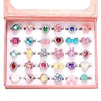Algopix Similar Product 4 - PinkSheep Little Girl Jewel Rings in
