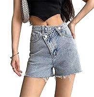 Algopix Similar Product 7 - Pivanzore Baggy Jean Shorts Women Y2k