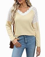 Algopix Similar Product 18 - Women Autumn Lace Shoulder Long Sleeve