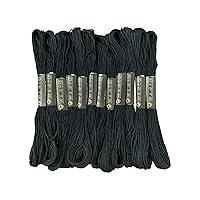 Algopix Similar Product 17 - 12 Skeins Embroidery Floss Black Color