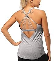 Algopix Similar Product 6 - icyzone Built in Bra Workout Tank Tops