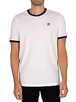 Algopix Similar Product 8 - Fila Mens Marconi White Black Ringer T