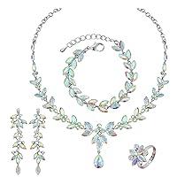 Algopix Similar Product 3 - CSY Elegant Bridal Jewelry Sets