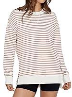 Algopix Similar Product 13 - Glamaker Womens Striped Long Sleeve