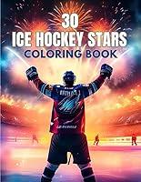 Algopix Similar Product 1 - 30 Ice Hockey Stars Coloring Book