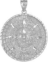 Algopix Similar Product 9 - 925 Sterling Silver Round Aztec Mayan