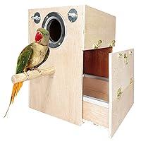 Algopix Similar Product 18 - kathson Parakeet Nesting Box Wooden