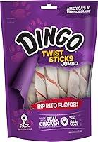 Algopix Similar Product 11 - Dingo Twist Sticks Jumbo Rawhide Chews