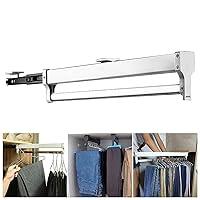 Algopix Similar Product 2 - Adjustable Wardrobe Clothing Rail 