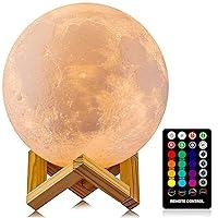 Algopix Similar Product 9 - LOGROTATE Moon Lamp 16 Colors LED