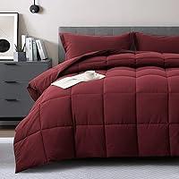 Algopix Similar Product 1 - BEDHOURS Queen Comforter Set Red 3 PCs