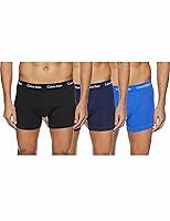 Algopix Similar Product 9 - Calvin Klein Mens 3 Pack Trunks Blue