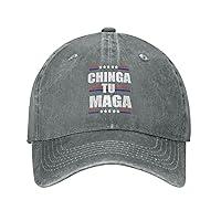 Algopix Similar Product 14 - Chinga Tu MAGA Hat for Men Women Washed