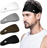 Algopix Similar Product 5 - poshei Mens Headband 4 Pack Mens