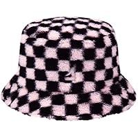 Algopix Similar Product 7 - Kangol Faux Fur Bucket  Pepto CheckS