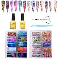 Algopix Similar Product 12 - Kalolary 20 Color Starry Sky Stars Nail