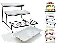 Algopix Similar Product 14 - Unique 3 Tier Mesh Serving Stand with